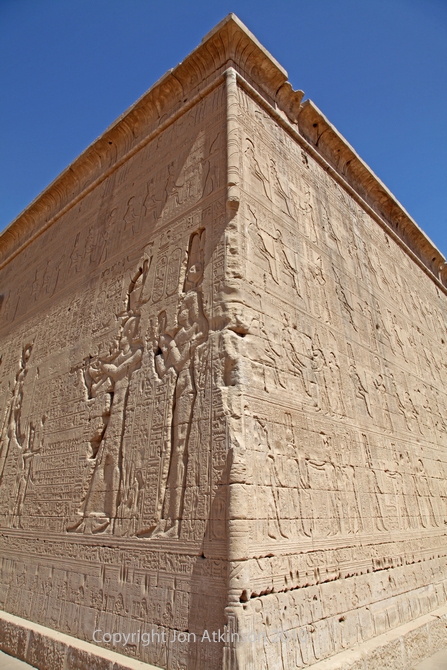 The Temple of Hathor (corner view), Dendera